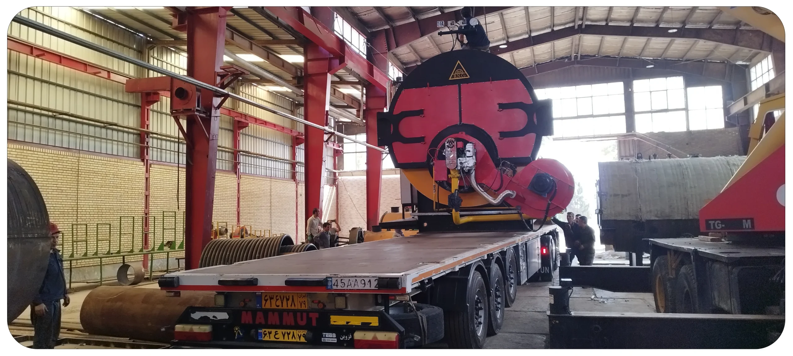 ارسال دیگ بخار 10 تن به ساوه